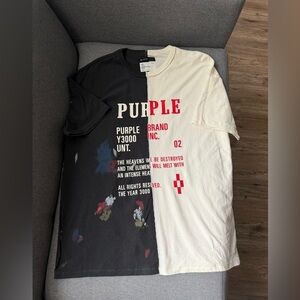 Purple brand black and white tee size XL
